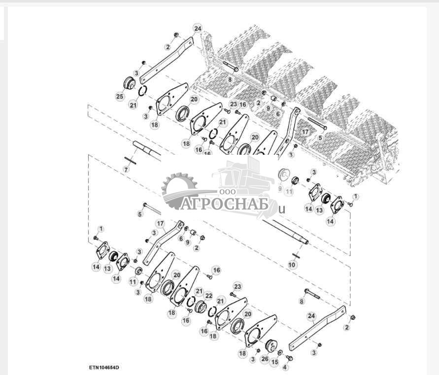 Привод поворотного механизма зерноочистки комбайна 
